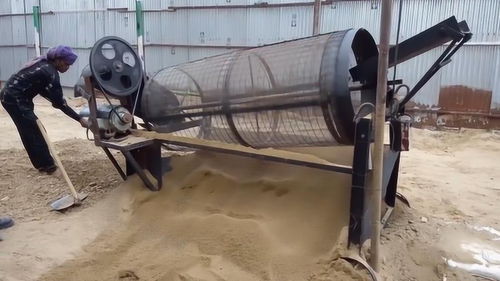 印度建筑工人發明 滾筒 篩沙機,一天篩沙20噸,建筑工地很實用